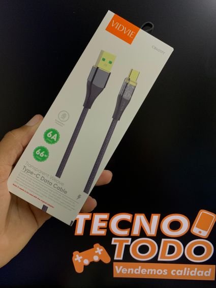 Cable Tipo C Ultra Carga Rapida Vidvie 66W